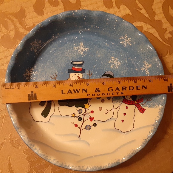 Snowman 10" Pie Plate - Picture 4 of 5